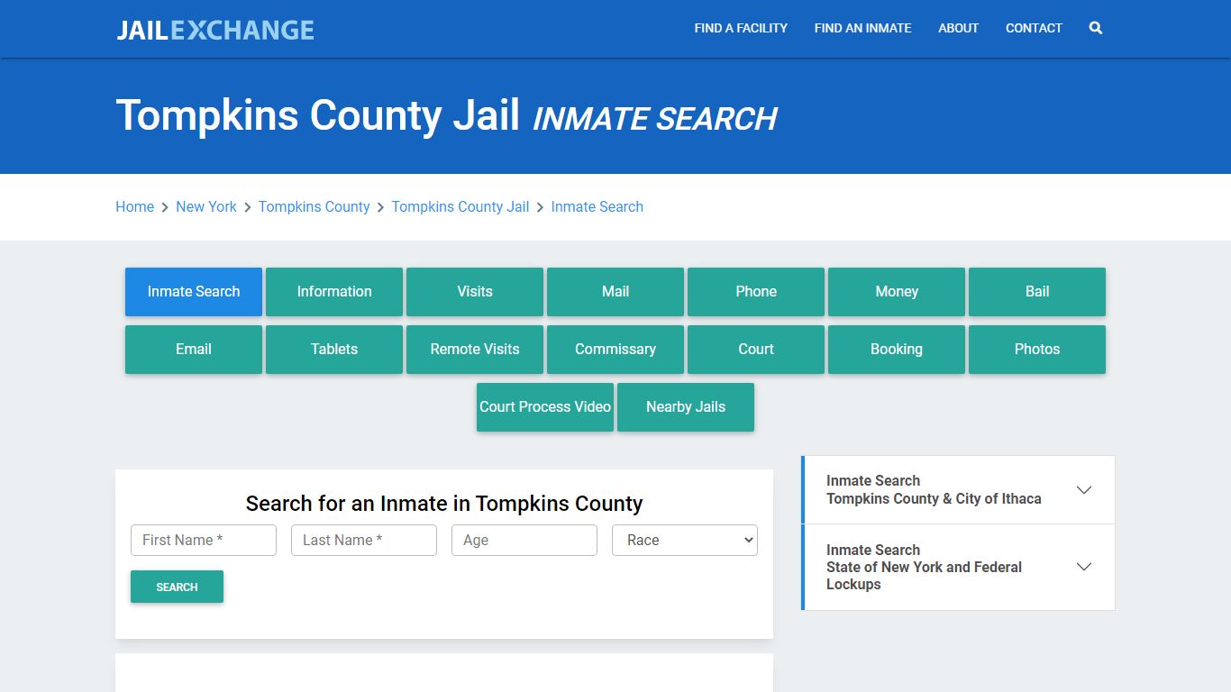 Tompkins County Jail, NY Inmate Search: Roster & Mugshots